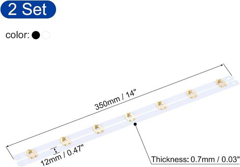 uxcell 2 Set Corset Busk, 14 Inch White,Black Steel Boning Support with Gold Buttons Spring Steel Corset Busk Corset Boning for Sewing Corset Making Gown Wedding Dress in Saudi Arabia