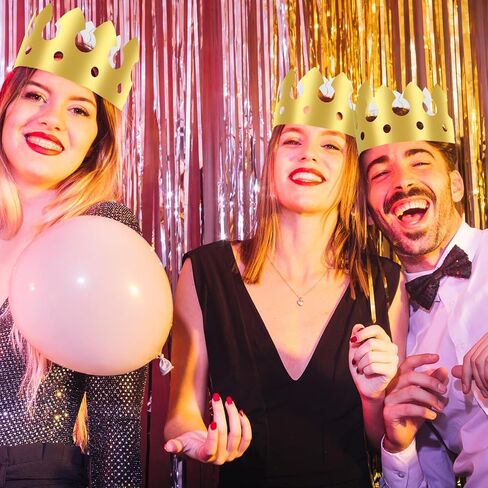 100 Pcs Paper Crowns for Adults, Gold King Princess Paper Crown Bulk for Boys Girls Adults Women Men Birthday Party Supplies Decoration Photo Props Family Banquets School Classroom (Classic Style) in Kuwait