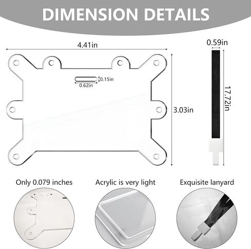 2 Pack Badge Buddy Pin Holder with 1 Pcs Black Lanyard, Horizontal Acrylic Badge Topper Adapter, Display Cute, Funny, Trading, Awards & Accessories for Nurses, Teachers, Office Staff in Saudi Arabia