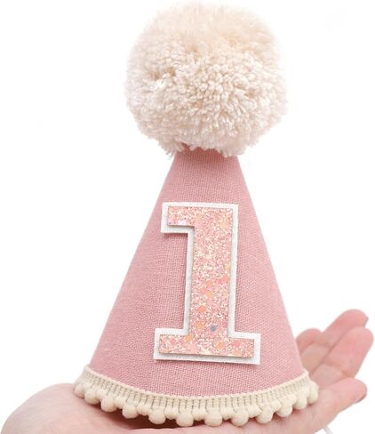 Pink Birthday Hat - Princess Birthday Party Hats, Party Cute Photo Prop, Mini Hats Cake Crush in Saudi Arabia