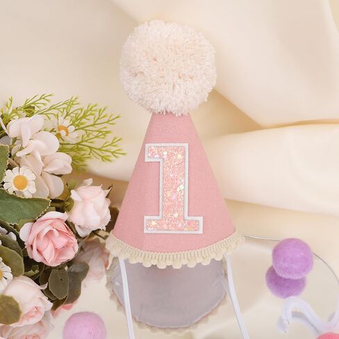 Pink Birthday Hat - Princess Birthday Party Hats, Party Cute Photo Prop, Mini Hats Cake Crush in Saudi Arabia