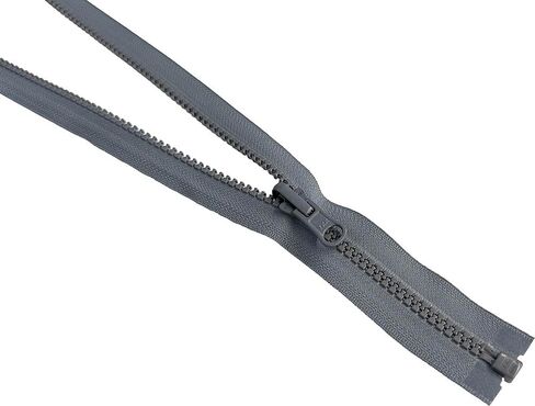 2pcs YKK #5 Molded Plastic Reversible Slider Inside/Outside Medium Weight Sport Jacket Zipper Separating Tape Pull Color Rail Grey #578W - Choose Your Length (Rail Grey #578W, 28" Inches) in Saudi Arabia