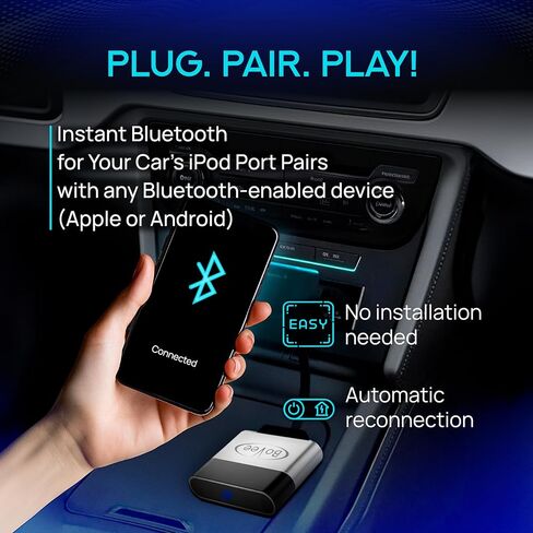 Bovee Tune2air WMA1000 - محول واجهة موسيقى بلوتوث لاسلكي لتكامل صوت السيارة in Kuwait