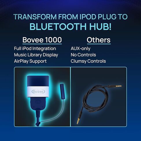 Bovee Tune2air WMA1000 - محول واجهة موسيقى بلوتوث لاسلكي لتكامل صوت السيارة in Kuwait