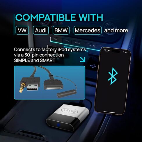 Bovee Tune2air WMA1000 - محول واجهة موسيقى بلوتوث لاسلكي لتكامل صوت السيارة in Kuwait