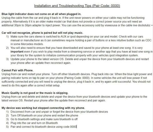 Bovee Tune2air WMA1000 - محول واجهة موسيقى بلوتوث لاسلكي لتكامل صوت السيارة in Kuwait