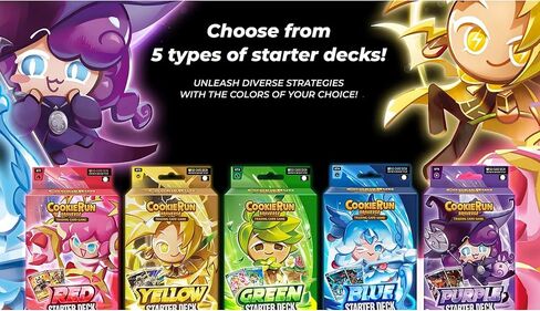 Cookierun: لعبة بطاقات Braverse Trading - Starter Deck Yellow - حزمة لعبة دفاعية ، مجموعة بطاقات 60 لاعب ، TCG التنافسية ، بناء سطح السفينة in Saudi Arabia