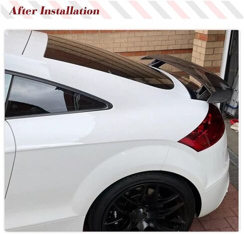 ألياف الكربون المفسدة الجناح الخلفي متوافق مع Audi TT MK2 8J TTS Coupe 2Door 2008-2014 تغيير إلى TTRS FRP Glue-On Glue-On Wing (Black Matte) in Kuwait