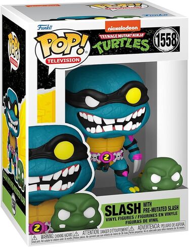 فونكو بوب! & Buddy: Teenage Mutant Ninja Turtles (TMNT) - Slash & Turtle Slash & Pre -Muted ، Slash and Turtle Slash - Finy Viny Figure - Gift Idea in Saudi Arabia