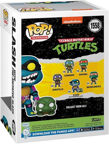 فونكو بوب! & Buddy: Teenage Mutant Ninja Turtles (TMNT) - Slash & Turtle Slash & Pre -Muted ، Slash and Turtle Slash - Finy Viny Figure - Gift Idea in Saudi Arabia