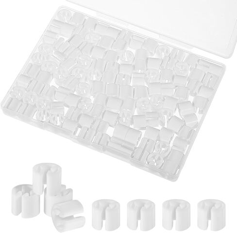 150 PCS علامات شماعات الملابس البلاستيكية البيضاء علامات فارغة مقطع ، بلاستيكي حجم شماعات الحجم بوكيل قضيب 3.5 ملم للملابس ترميز اللون رقم المفاجئ in Saudi Arabia