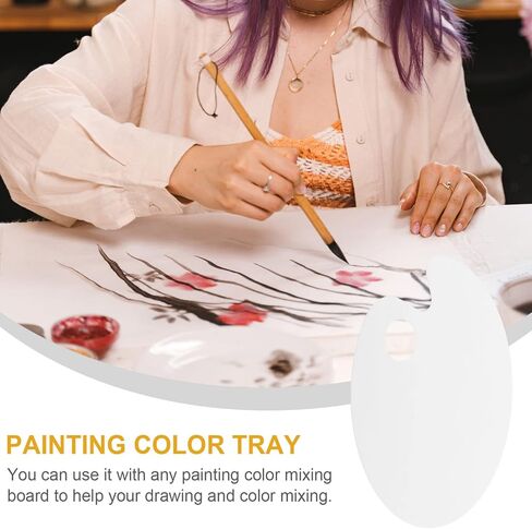 Artibetter 1Pc Acrylic Painting Mixing Tray Artist Palette Handheld Acrylic Pigment Tray for Oil Watercolor for Artists Beginners Easy Clean Durable in Saudi Arabia