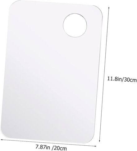 STOBOK 2Pcs Acrylic Color Mixing Plate Paint Tray with Thumb for DIY Painting Art Supplies for Watercolor and Crafts Portable and Durable Mixing Trays in Saudi Arabia