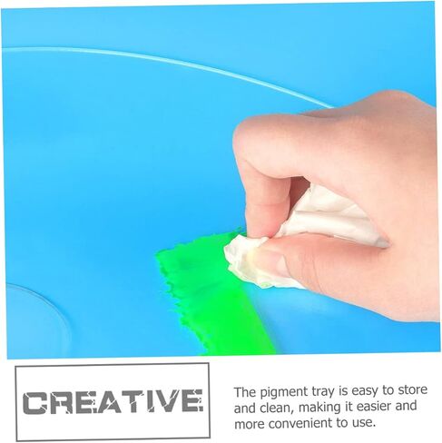 STOBOK 2Pcs Acrylic Color Mixing Plate Paint Tray with Thumb for DIY Painting Art Supplies for Watercolor and Crafts Portable and Durable Mixing Trays in Saudi Arabia