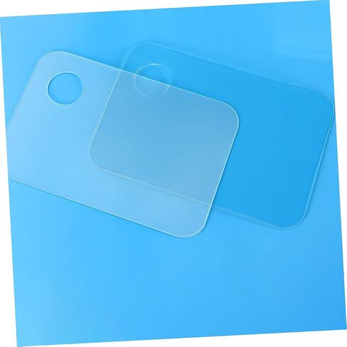 STOBOK 2Pcs Acrylic Color Mixing Plate Paint Tray with Thumb for DIY Painting Art Supplies for Watercolor and Crafts Portable and Durable Mixing Trays in Saudi Arabia