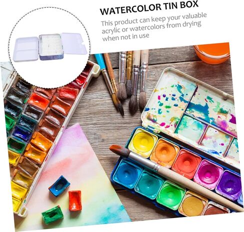 1 Set Art Paint Box Compartment Watercolor Palette Tray Portable DIY Art Mixing Tray for Watercolor Pigments for Artists Students in Saudi Arabia