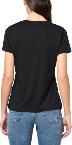 DKNY Women's Short Sleeve V-Neck Mesh Ruched Knit Top in Saudi Arabia