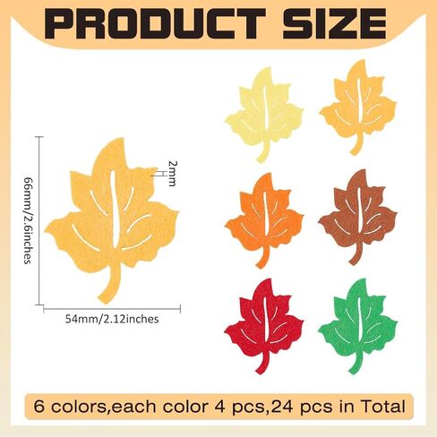 Mayjoydiy 48pcs Fall Fall Lead Leaves Cutout 6 Colour in Saudi Arabia