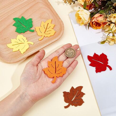 Mayjoydiy 48pcs Fall Fall Lead Leaves Cutout 6 Colour in Saudi Arabia