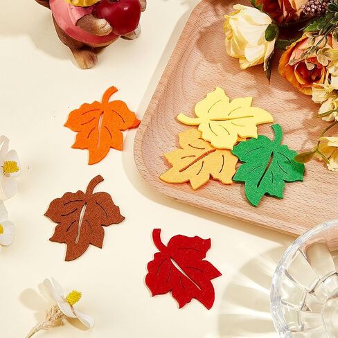 Mayjoydiy 48pcs Fall Fall Lead Leaves Cutout 6 Colour in Saudi Arabia