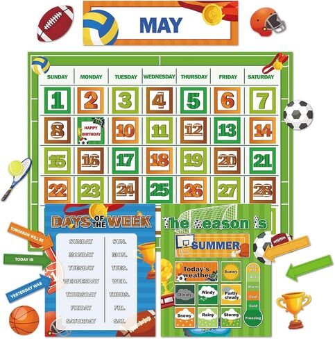 Farm Animal Calendar Bulletin Board Set for Classroom Decoration Farmhouse Calendar Seasons Weather Chart Barnyard Animal CTP Bulletin Board Paper-Cuts for Teachers Elementary School Classroom in Saudi Arabia