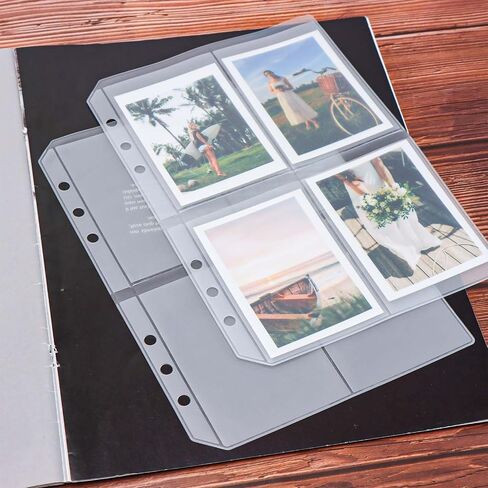 12pcs A5 Binder Mobicets Frosted PVC Card حامل أعلى تحميل الأكمام الضوئية 6 ثقوب أكياس الوثيقة الوثيقة لثلاثي Photocard Binder (A5 Frosted) in Kuwait