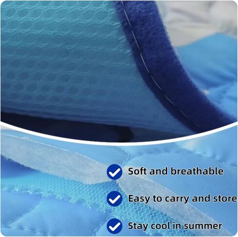 حصيرة كبيرة تبريد الكلاب 27.56x21.65 بوصة - وسادة تبريد ذاتية للسلالات الكبيرة ، وسادة تبريد الحيوانات الأليفة المحمولة للاستخدام في الهواء in Kuwait