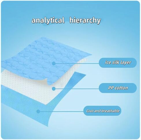 حصيرة كبيرة تبريد الكلاب 27.56x21.65 بوصة - وسادة تبريد ذاتية للسلالات الكبيرة ، وسادة تبريد الحيوانات الأليفة المحمولة للاستخدام في الهواء in Kuwait