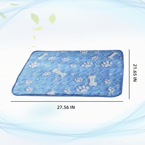 حصيرة كبيرة تبريد الكلاب 27.56x21.65 بوصة - وسادة تبريد ذاتية للسلالات الكبيرة ، وسادة تبريد الحيوانات الأليفة المحمولة للاستخدام في الهواء in Kuwait