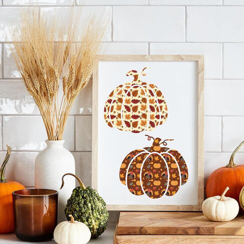 Adurself 24 Sheets Fall & Halloween Pattern Paper - 12 × 12in ، سجل القصاصات على الوجهين ، ورقة شبح Ghost Bat Spider Web Pumpkin Leaft Craft For Card Photo Abrum Journal DIY Craft in Saudi Arabia
