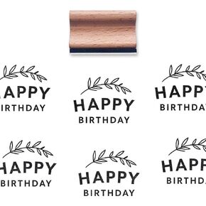 Happy Birthday Rubber Stamp, 1-1/3 Medium Stamp for Scrapbooking Card Making Crafting in Saudi Arabia