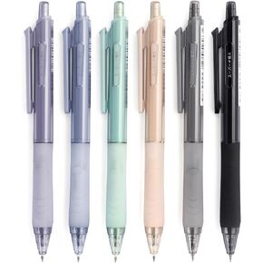 NNY Gel Pens Black Ink Pen 0.5mm مع قبضة راحة للكتابة السلسة والمدرسة والمكاتب (6 عبوات) in Kuwait