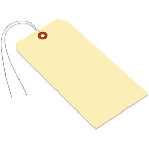 SmartSign (1000 Pack) علامات مانيلا فارغة مع سلك-6.25 × 3.125 بوصة (حجم 10) ، علامات بطاقات ما قبل السميكة ، علامات تعليق الورق مع تصحيح الألياف المعززة in Kuwait