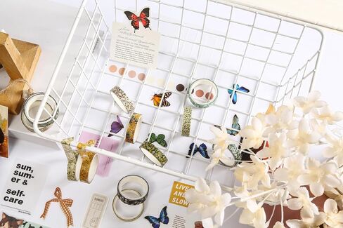 10 لفات رولز شريط Washi Set Telecture Arts Attsive Tapes الأنماط الأساسية مجموعات شريط تقنيع مزخرفة للحرف ، الأطفال ، سجل القصاصات ، DIY ، غلاف الهدايا (النمط الرابع) in Kuwait