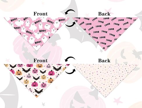 2pcs هالوين الكلب bandanas ghost pumpkin bat triangle pet وشاح قابلة للتعديل جرو العناق in Saudi Arabia