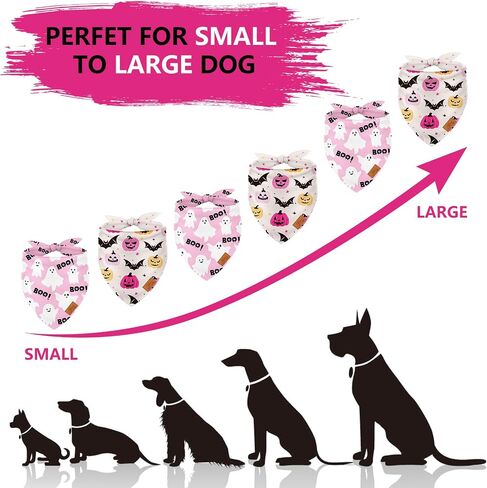 2pcs هالوين الكلب bandanas ghost pumpkin bat triangle pet وشاح قابلة للتعديل جرو العناق in Saudi Arabia