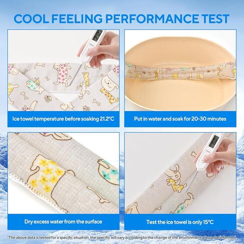 تبريد الكلب Bandanas 3 عبوات - أوشحة الحيوانات الأليفة الفورية القابلة لإعادة الاستخدام لجميع السلالات | ابق هادئًا حتى 8 ساعات | 12+ أنماط أنيقة | لا حاجة للجليد (حجم واحد يناسب أكثر) in Kuwait