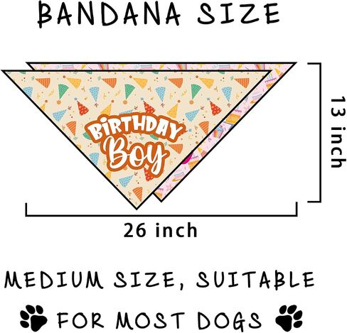 It's My Birthday Dog Bandan Party Supplies Dog Birthday Decorations Photo Prop Pet Scarf Accessories for Small Medium Large Dogs in Saudi Arabia