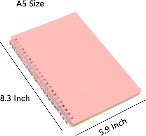 تحكم Yihuanyifa 4pcs Notebook Notebook اللوازم المدارس الجمالية A5 7mm الكلية بحكم 8.3 بوصة × 5.9 بوصة 80 ورقة -160 صفحات المجلات لطلاب العمل والملاحظات (4pcs Light Color) in Saudi Arabia