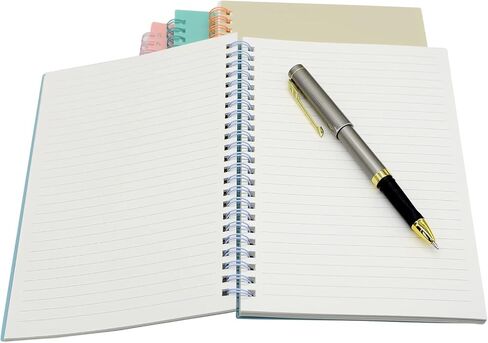 تحكم Yihuanyifa 4pcs Notebook Notebook اللوازم المدارس الجمالية A5 7mm الكلية بحكم 8.3 بوصة × 5.9 بوصة 80 ورقة -160 صفحات المجلات لطلاب العمل والملاحظات (4pcs Light Color) in Saudi Arabia