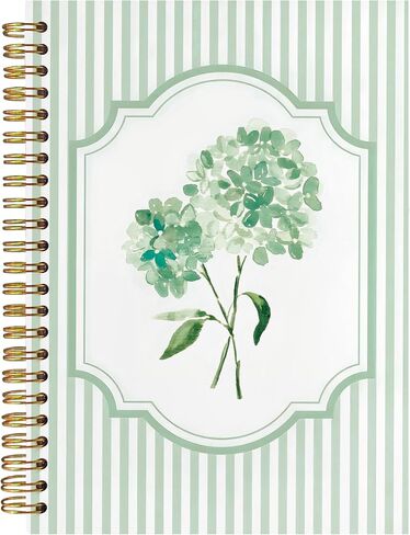مجلة Notebook Blue Hydrangea الحلزونية ، هدايا الكوبية ، خطوط زرقاء وبيضاء لطيفة مجنونة مجلة زهرية in Saudi Arabia