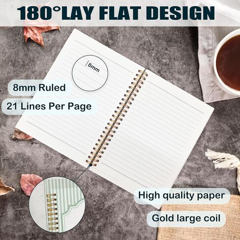 مجلة Notebook Blue Hydrangea الحلزونية ، هدايا الكوبية ، خطوط زرقاء وبيضاء لطيفة مجنونة مجلة زهرية in Saudi Arabia