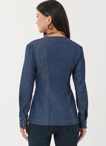 البساطة SS3102K5 MEASS 'DENIM' DENIM FRRONT SHIRT SHIRT PATTION PACKET ، Design Code S3102 ، الأحجام 8-10-12-14-16 in Saudi Arabia