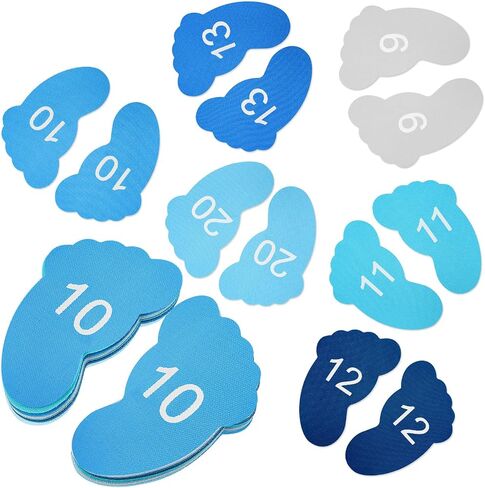 Outus 48 Pieces Carpet Feet Spots, Sit Foot Spots, Line up Spots for Classroom Floor, Carpet Markers for Teacher Supplies Classroom Rug, School Decoration (Number 1-24) in Saudi Arabia