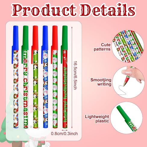 48 PCS عيد الميلاد حفلات MINI عيد الميلاد الجيب المحمول مجموعة عيد الميلاد هلام أقلام الثلج Snowman Santa Claus Notepads لعطلة عيد الميلاد مكافأة Goodie Bag Stuffer Supplies in Saudi Arabia