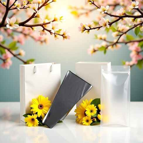WLngtv 100 Pcs Clear Plastic Flower Bouquet Sleeve Bags, Sleeve Transparent Cellophane Bags Rose Packaging Gift Wrap Cellophane for Valentine's Day in Saudi Arabia