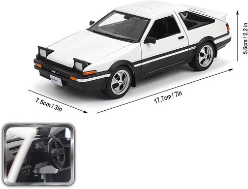 1/24 Alloy Ae86 Diecast Model Car Collectible Replica with Fine Class Vehicle Z for Initial D Toyota Ae86 Trueno in Saudi Arabia