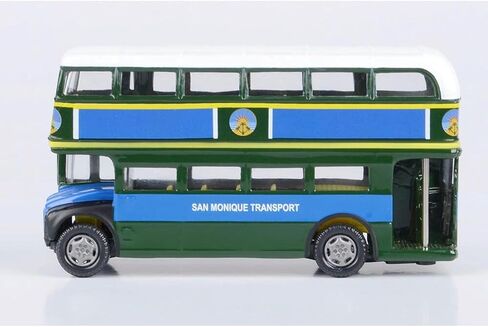 Double Decker Bus San Monique Transport 007 "Live and Let Die (1973) فيلم Diecast Model بواسطة Motormax 79846 in Saudi Arabia