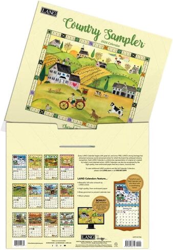 Lang Companies, Country Sampler 2026 Wall Calendar by Cheryl Bartley, 13.4'' X 12'', 12-Month Calendar with Stapled Binding in Saudi Arabia