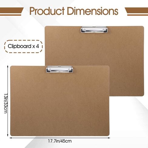 13 '× 17' 'Clipboards ، 4 pcs a3 clip double clip hardboard extra regboardes ، clipboboards low plough clip art clipboard material material materboard in Saudi Arabia
